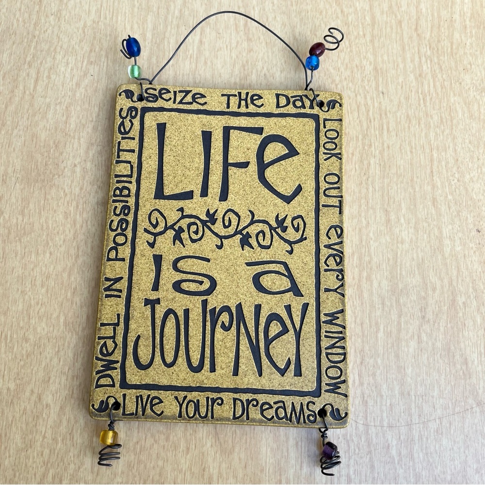 The Potter’s Shed Ceramic Wall Hanging By Michael Macone “Life is a Journey”